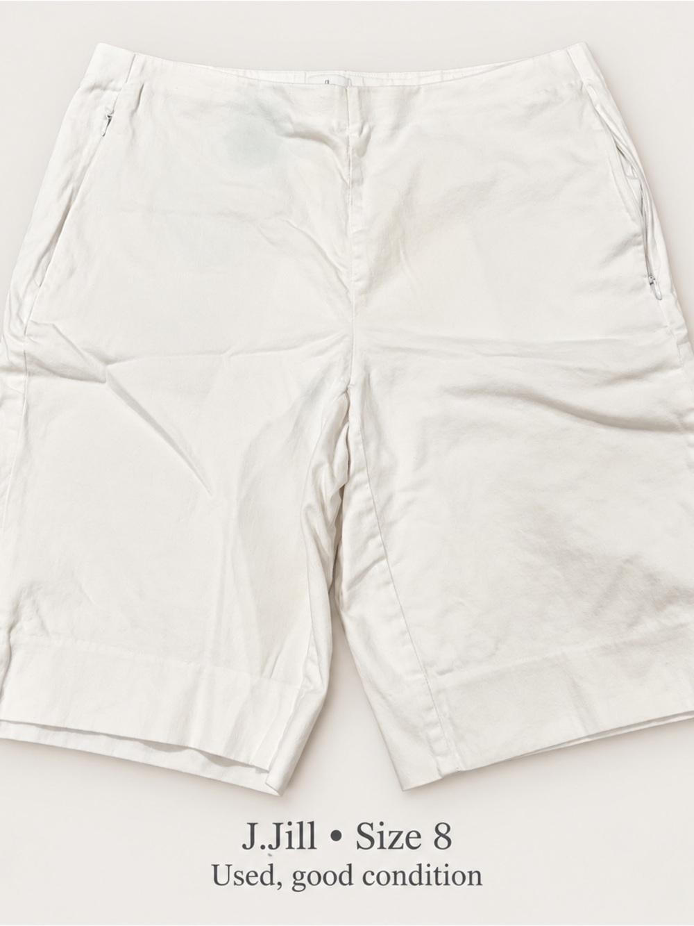 J. Jill Men’s White Flat Front Shorts